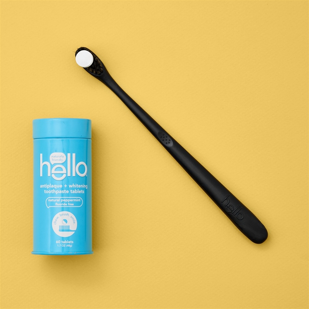 Creme dental antiplaca + clareador sem flúor, pastilha de hortelã-pimenta natural - 60 Tablets Hello Products - Imagem 6