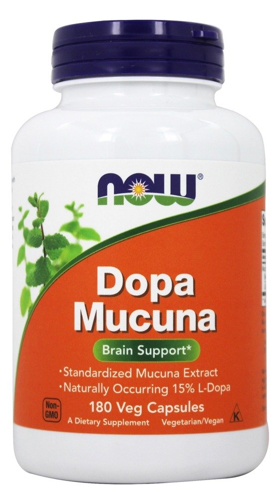 Suporte para Dopa Mucuna Brain - 180 Cápsula (s) vegetal (s) NOW Foods
