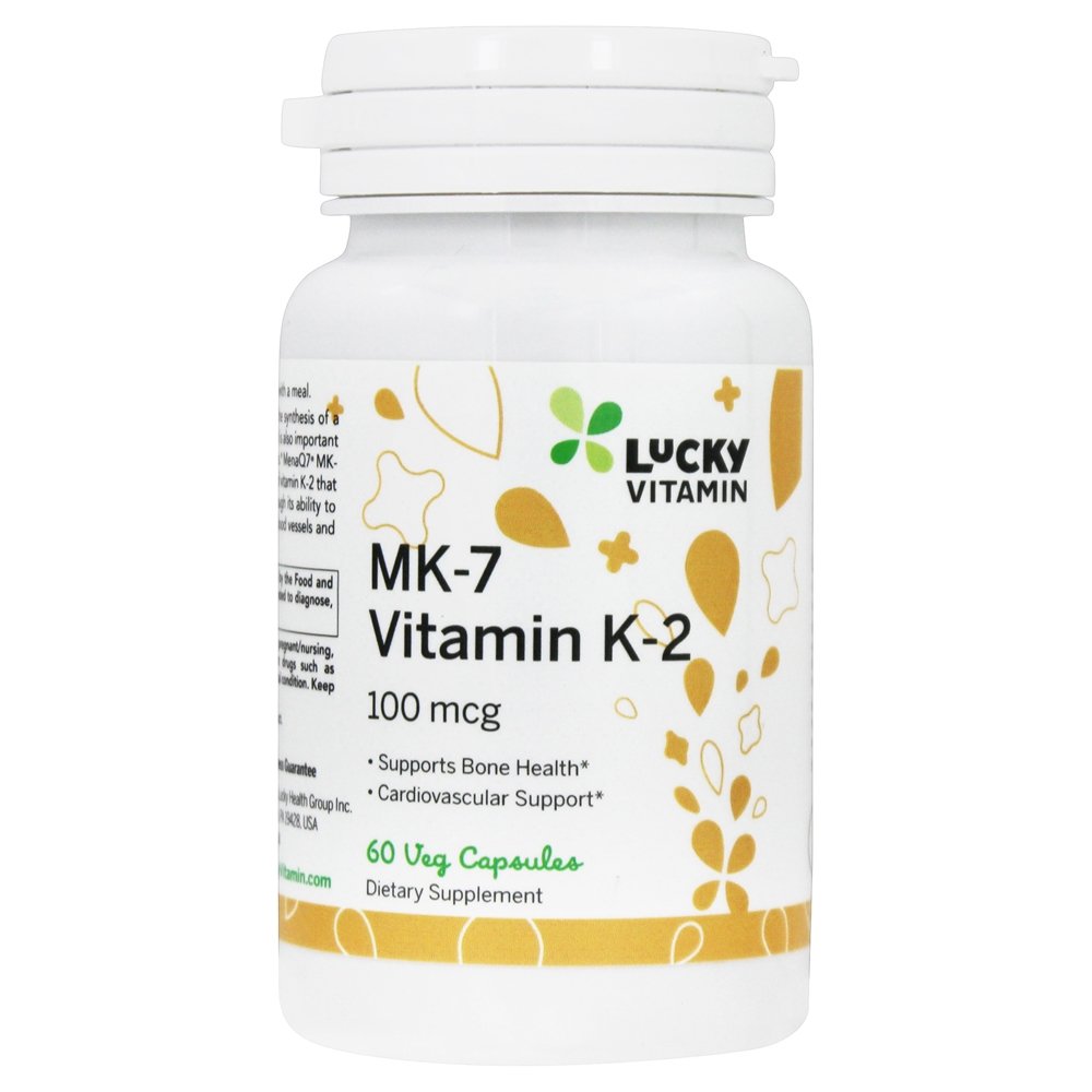 Osso da vitamina K2 do MK-7 Health Support 100 mcg. - Cápsulas LuckyVitamin 60 LuckyVitamin