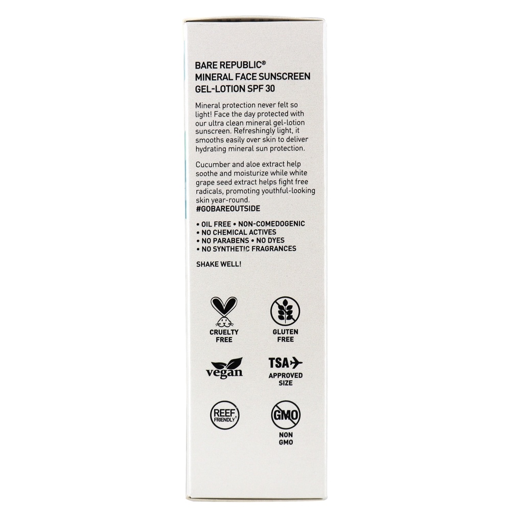Loção em gel para loção solar com protetor solar mineral 30 SPF - 1.7 fl. oz. Bare Republic - Imagem 4