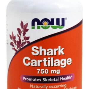 Cartilagem de tubarão liofilizada 100 % Pure 750 mg. - Cápsulas 100 NOW Foods