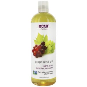 NOW Solutions Grapeseed Oil para cuidados com a pele sensíveis - 16 fl. oz. NOW Foods