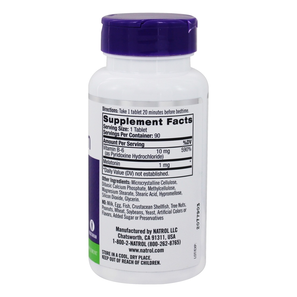 Melatonina Para o Sono 1 mg. - 90 Tablets Natrol - Imagem 2