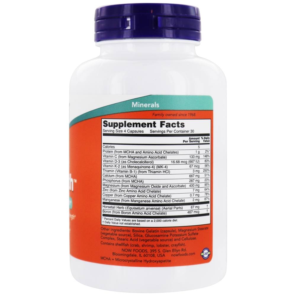 Força Óssea - Cápsulas 120 NOW Foods - Imagem 2