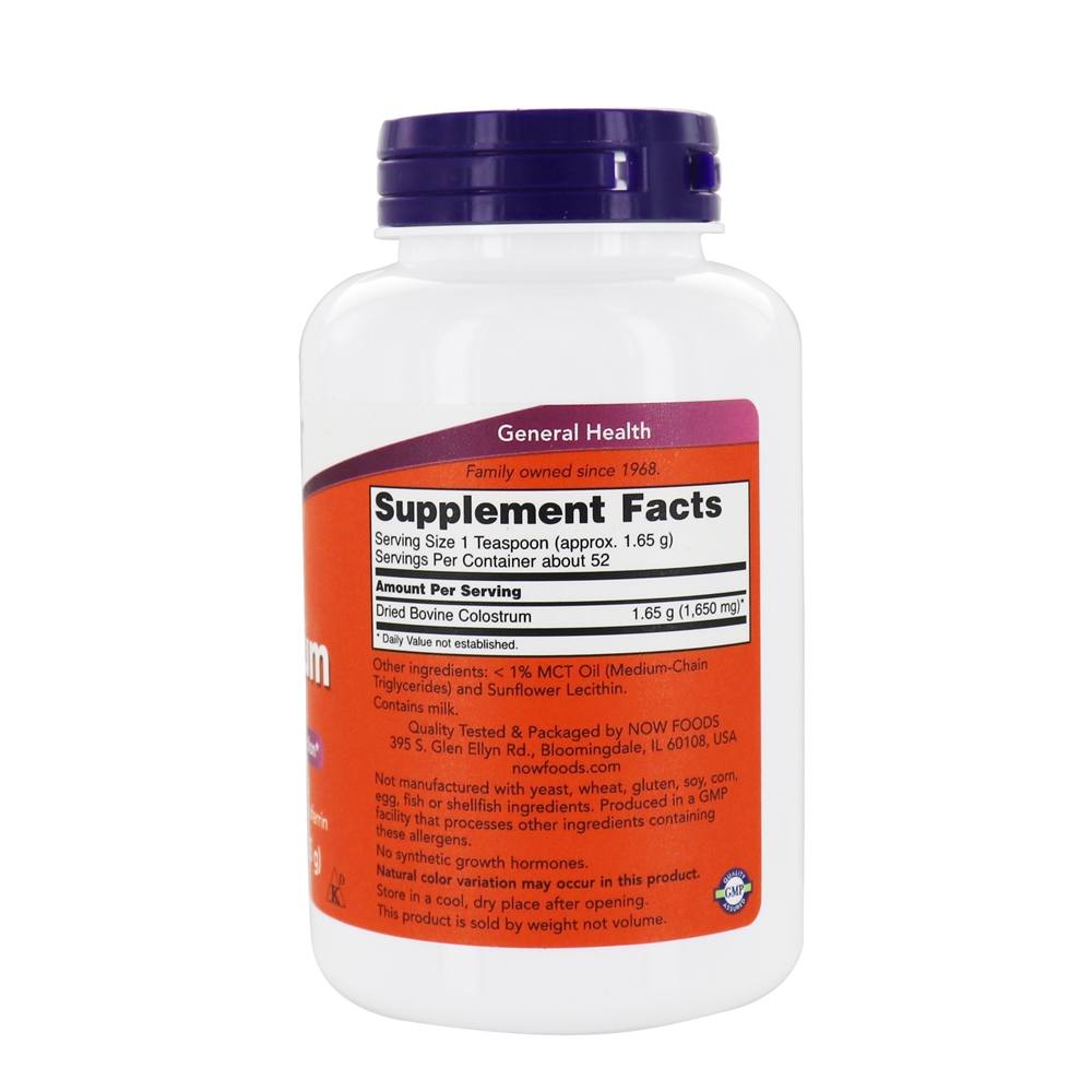 Pó de colostro - 3 oz. NOW Foods - Imagem 2
