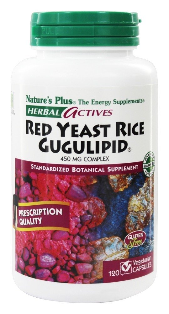Suplemento Botânico de Arroz Vermelho Fermentado & Gugulipidio 450 mg. - Cápsulas vegetarianas 120 Natures Plus