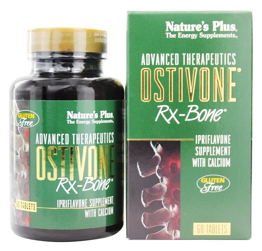 Ostivone Rx Bone Ipriflavone Supplement with Calcium - 60 Tablets Natures Plus