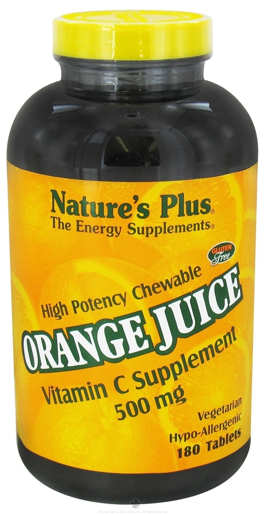 Sumo de Laranja Vitamina C Mastigável 500 mg. - 180 Tablets Natures Plus