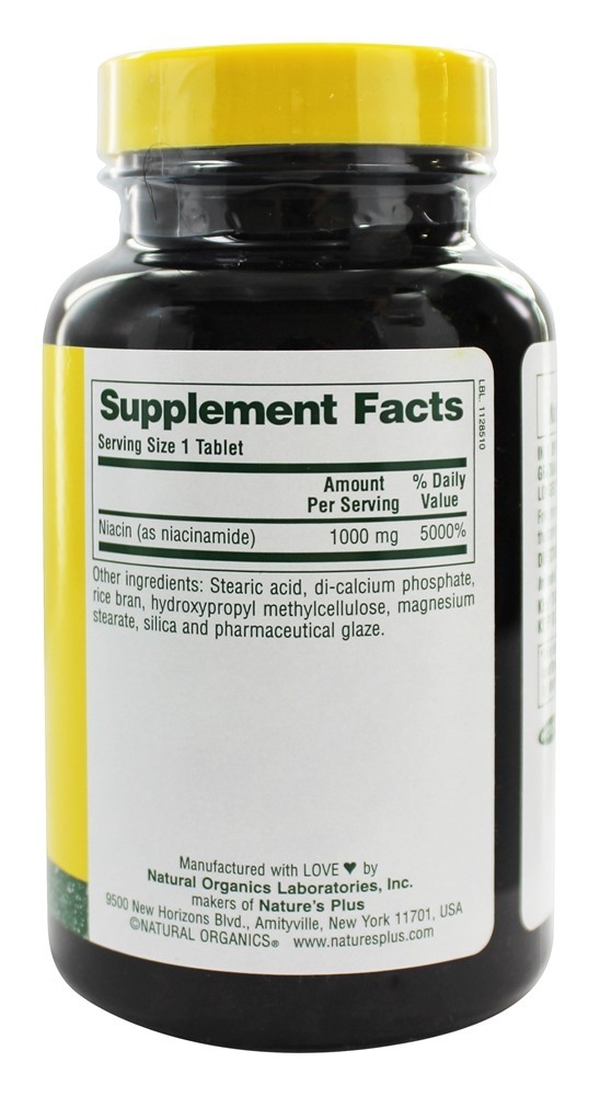 Liberação sustentada de niacinamida 1000 mg. - 90 Tablets Natures Plus - Imagem 2