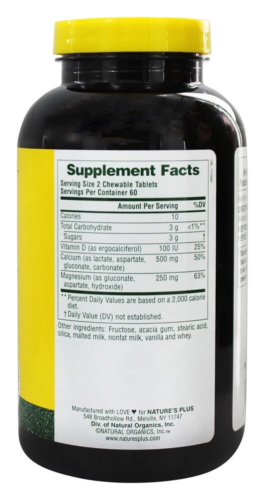Corações Nutri-Cal Mastigáveis - 120 Tablets Natures Plus - Imagem 2