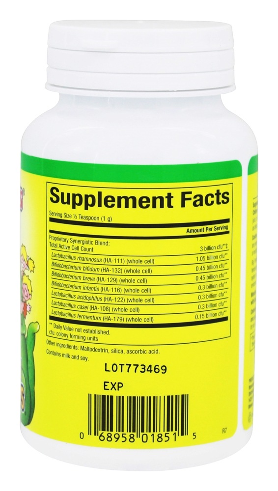 Pó multi-probiótico para crianças Big Friends 3 Bilhões de UFC - 2 oz. Natural Factors - Imagem 2