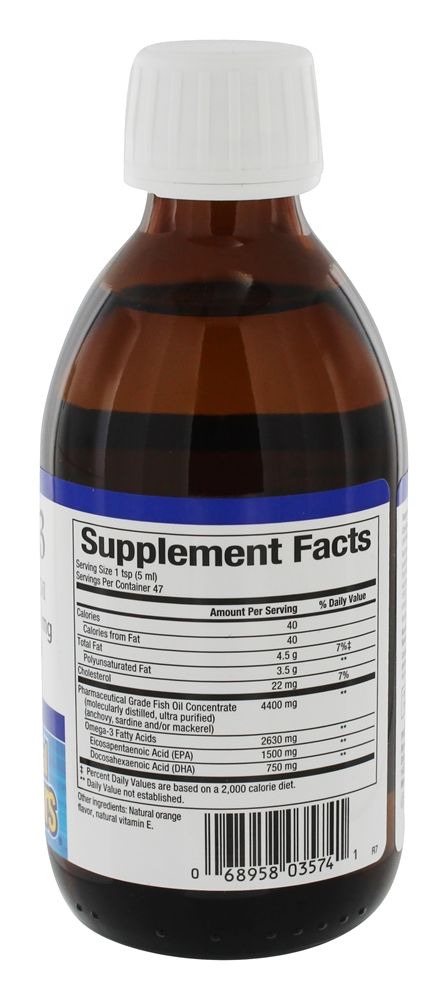 Fatores RxOmega-3 EPA 1500 mg / DHA 750 mg Sabor Líquido Laranja - 8 fl. oz. Natural Factors - Imagem 2