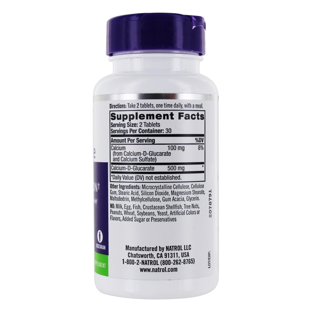 Cálcio D-Glucarato Desintoxicação Celular - 60 Tablets Natrol - Imagem 2