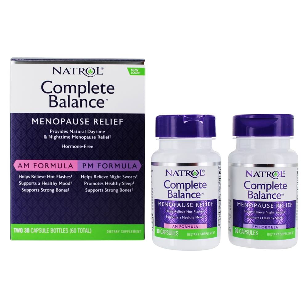 Preencha os Balance Menopausa de alívio AM e PM - Cápsulas 60 Natrol