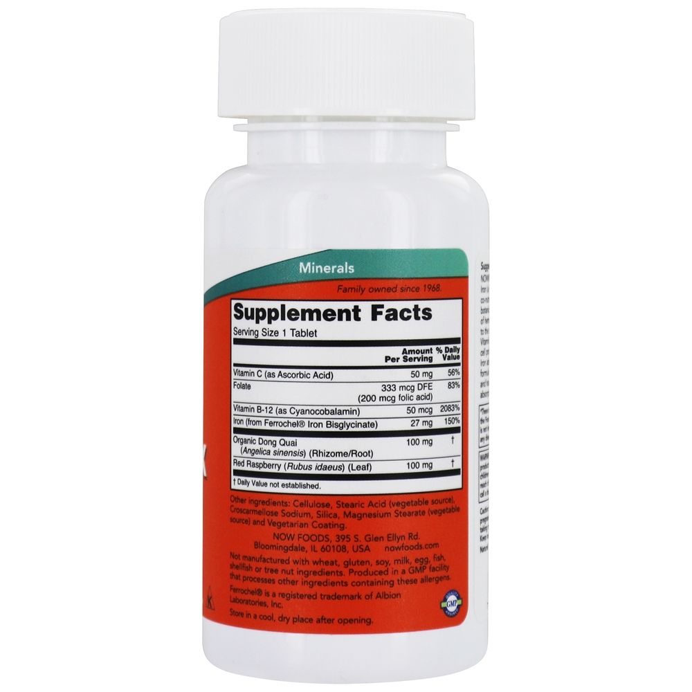 Complexo de Ferro - 100 Tablets NOW Foods - Imagem 2