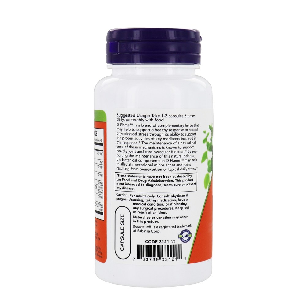 Chama D - 90 Cápsula (s) vegetal (s) NOW Foods - Imagem 3