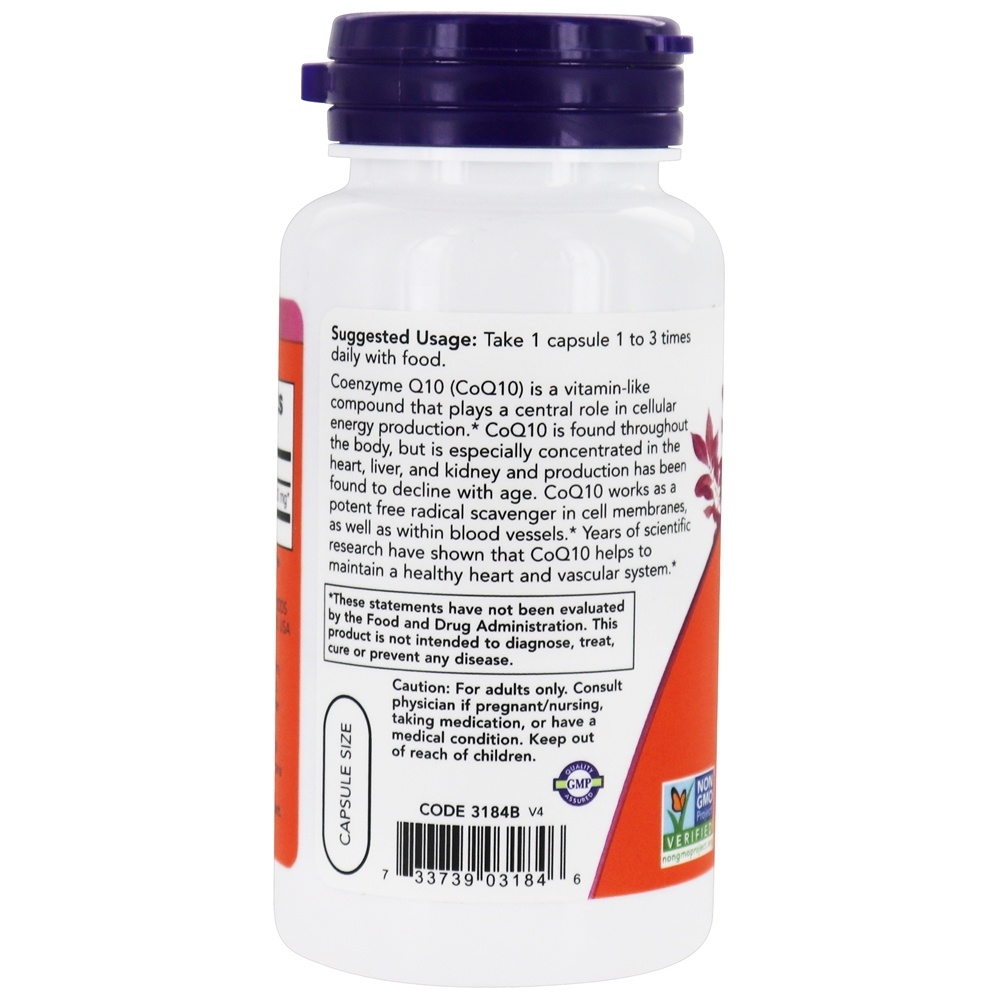 CoQ10 Para a Saúde Cardiovascular 30 mg. - 60 Cápsula (s) vegetal (s) NOW Foods - Imagem 3