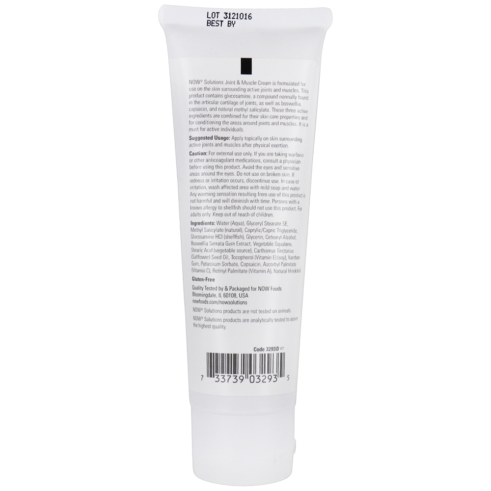 NOW Solutions Creme para Articulações e Músculos com Capsaicina e Boswellia - 4 fl. oz. NOW Foods - Imagem 2