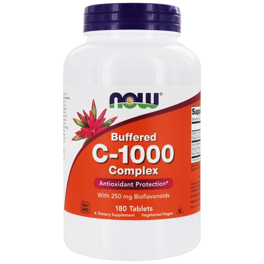 Complexo tamponado de vitamina C-1000 - 180 Tablets NOW Foods
