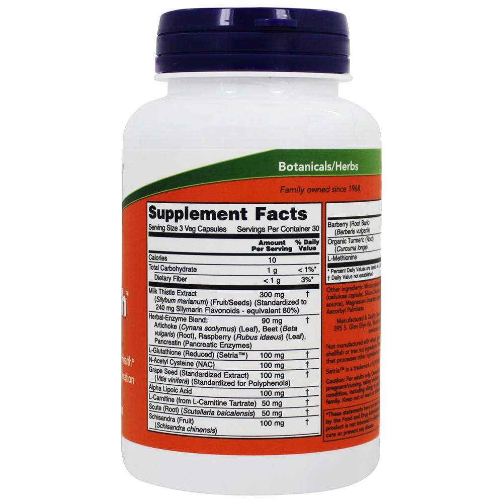Restaurador Hepático: Desintoxicante & Regenerador - Cápsulas 90 NOW Foods - Imagem 2
