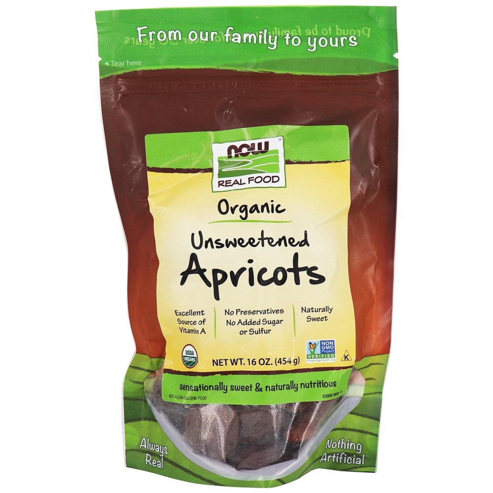 NOW Real Food Orgânicos damascos secos sem açúcar - 1 lb. NOW Foods