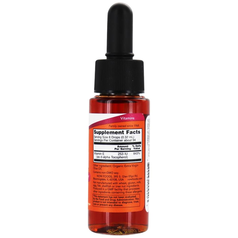 Vitamina E Líquida Natural Para Proteção Antioxidante 23000 UI - 1 fl. oz. NOW Foods - Imagem 2