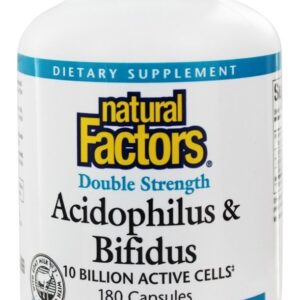 Acidophilus & Bifidus Dupla Força - Cápsulas 180 Natural Factors