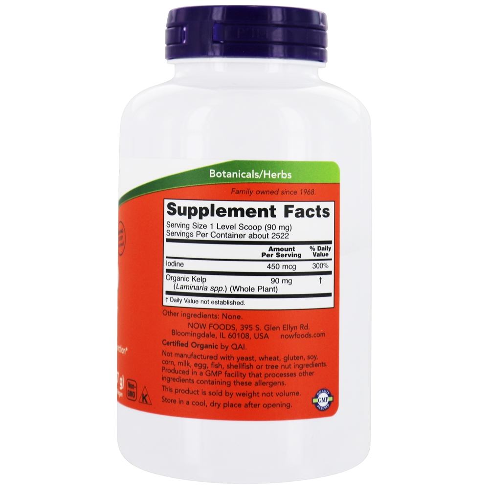 Pó orgânico de algas marinhas - 8 oz. NOW Foods - Imagem 2