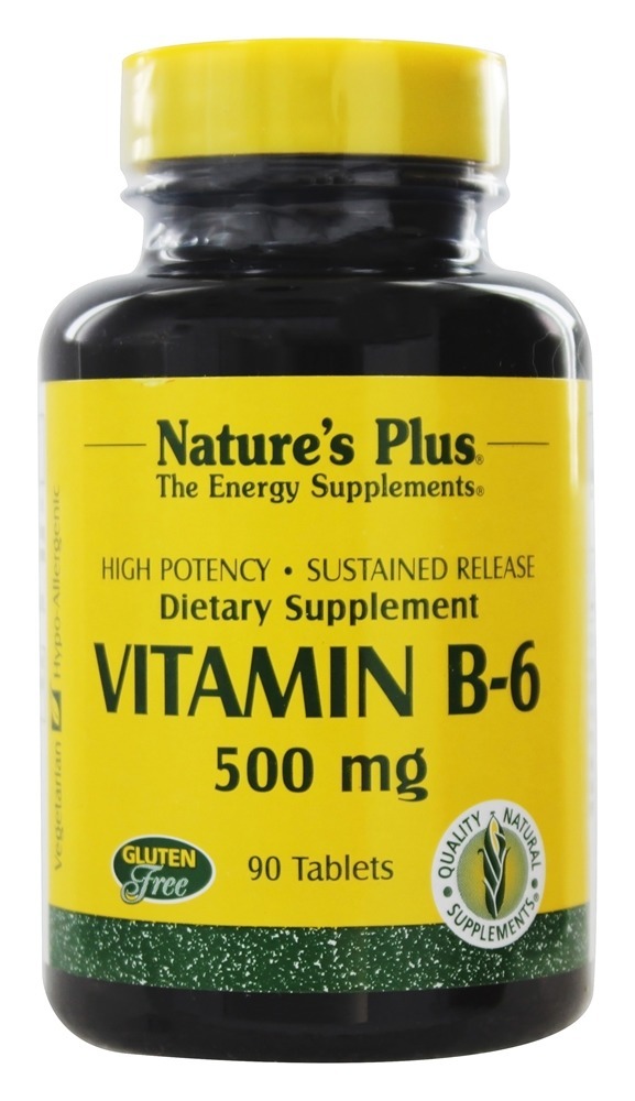 Liberação sustentada de vitamina B6 500 mg. - 90 Tablets Natures Plus