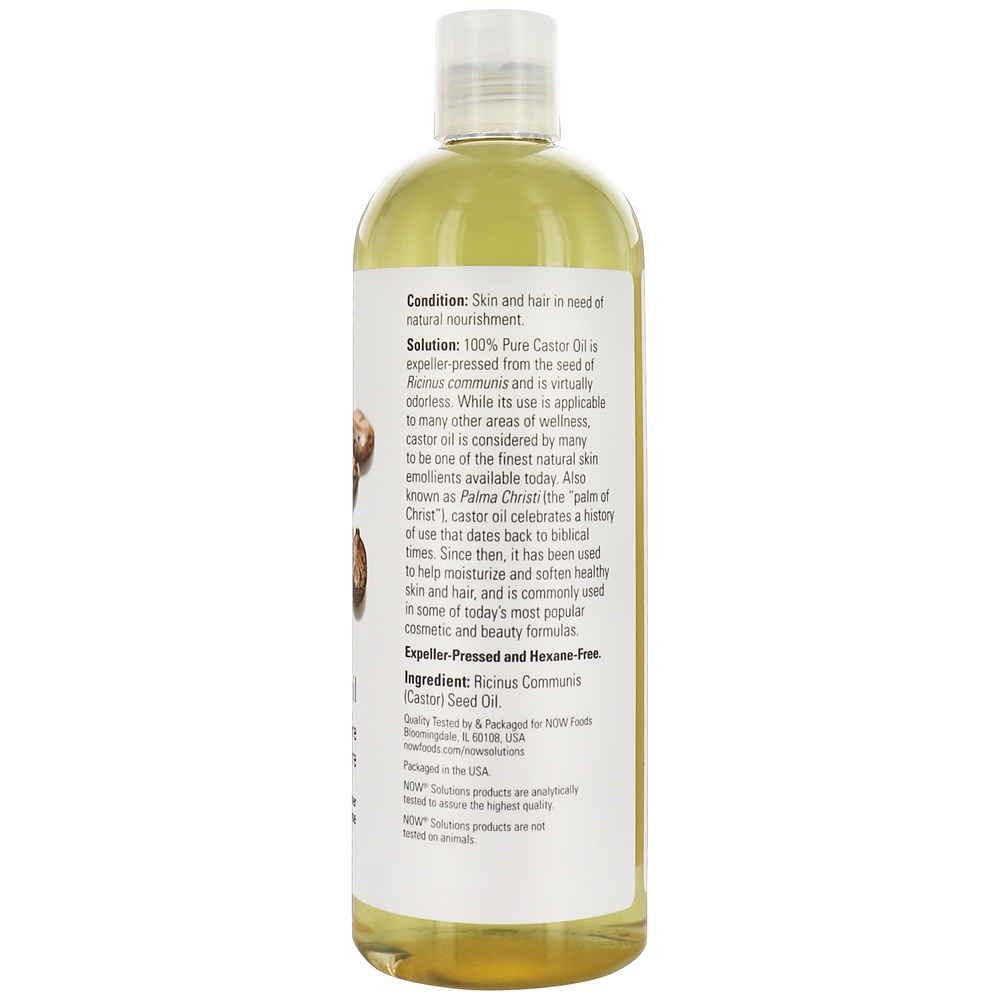 NOW Solutions Óleo de Rícino - 16 fl. oz. NOW Foods - Imagem 2