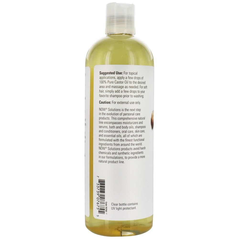 NOW Solutions Óleo de Rícino - 16 fl. oz. NOW Foods - Imagem 3