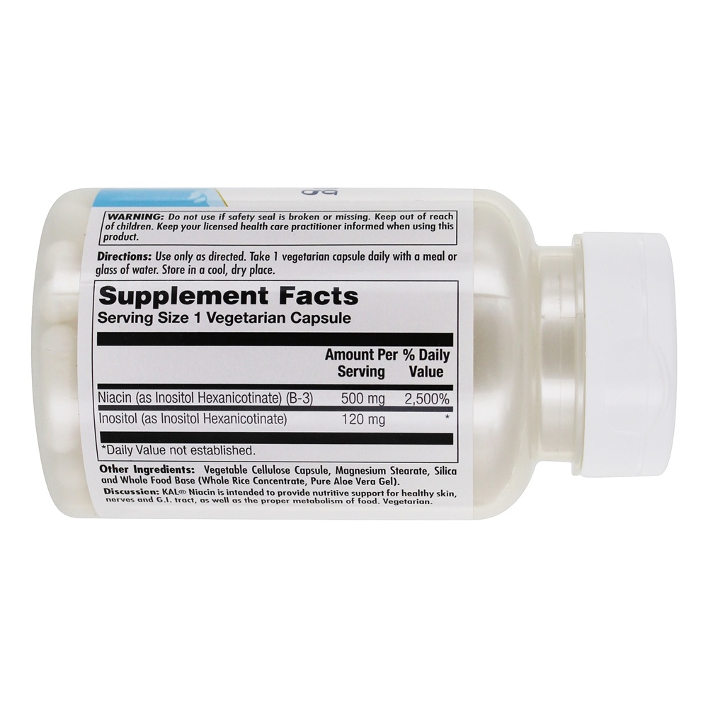Niacina Flush-Free 500 mg. - Cápsulas vegetarianas 120 Kal - Imagem 2