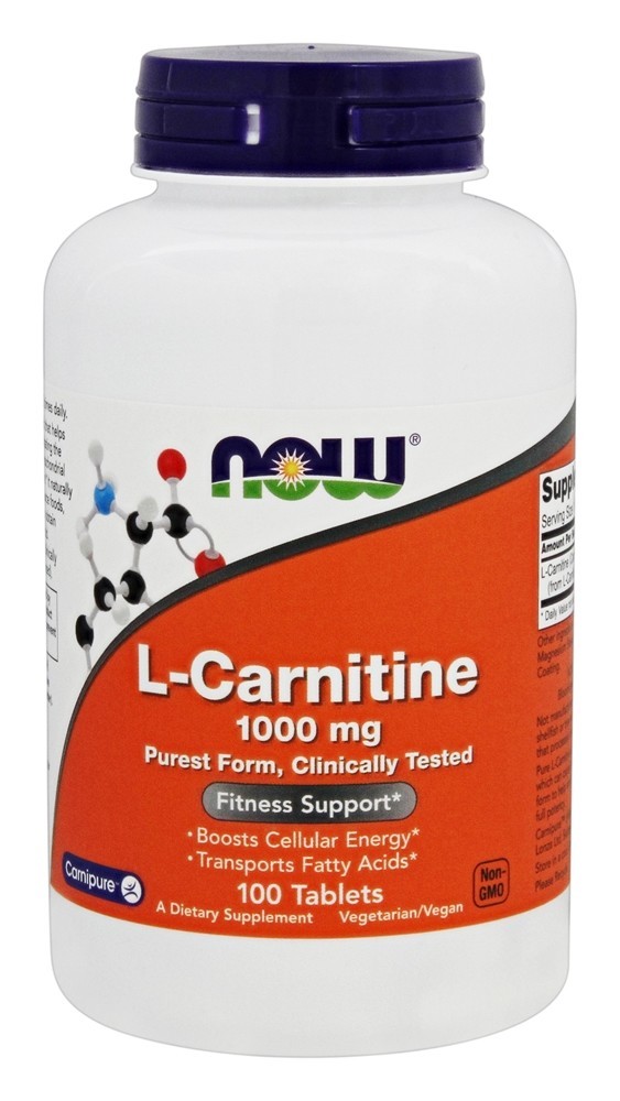 L-Carnitina 1000 mg. - 100 Tablets NOW Foods