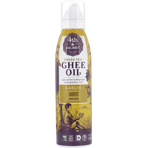 Óleo Ghee Alimentado a Pasto 4th & Heart Alho 150ml - Sabor e Saúde