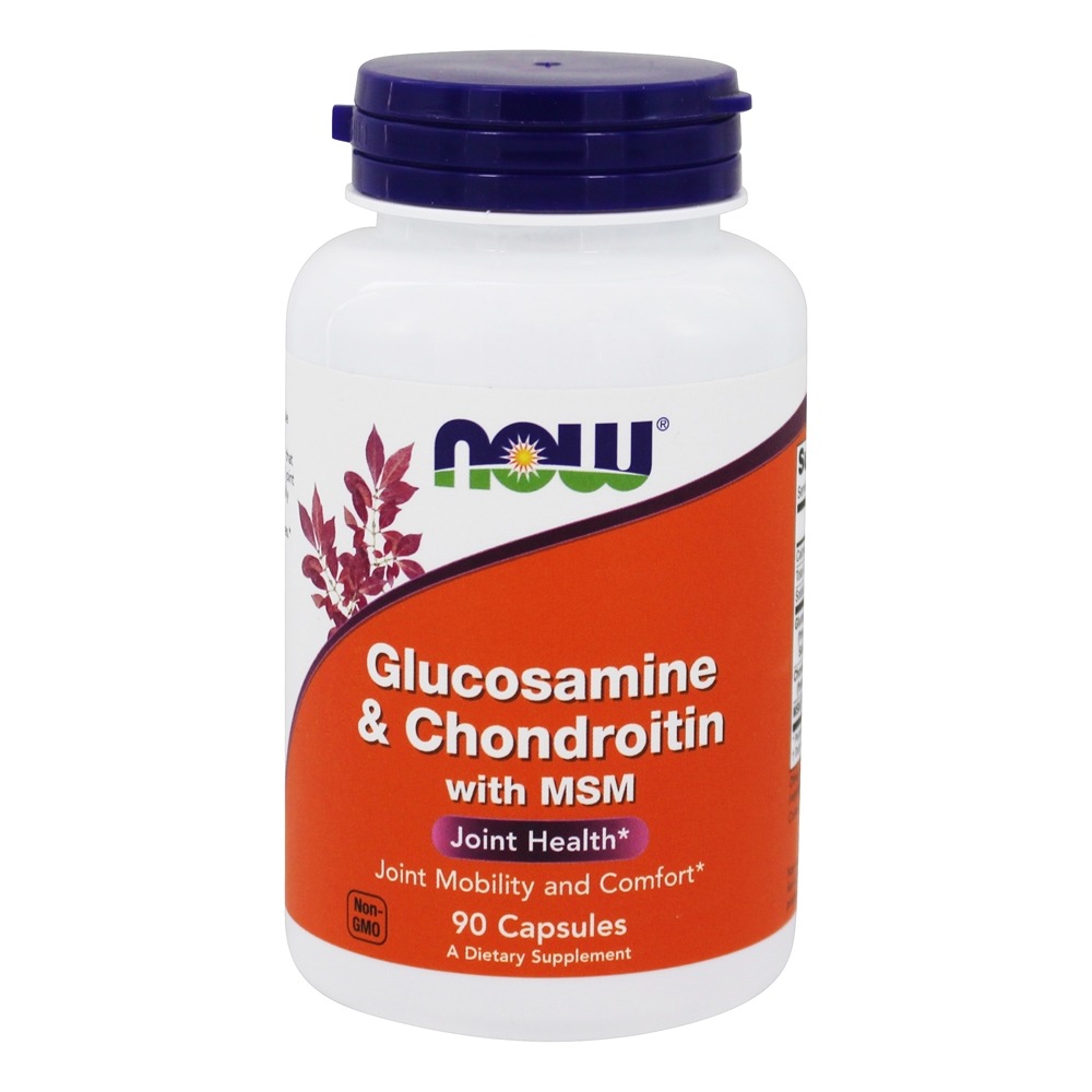 Glucosamina 500 / Condroitina 400 com MSM - Cápsulas 90 NOW Foods