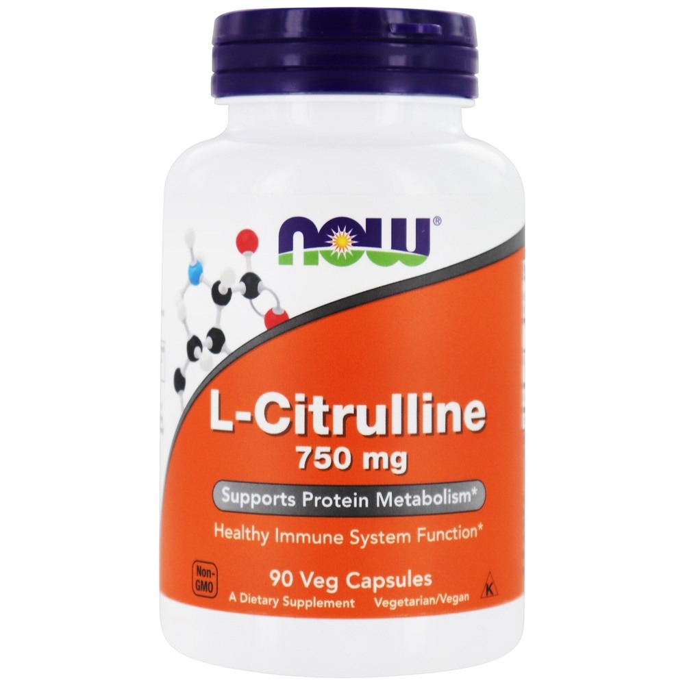L-Citrulina 750 mg . - 90 Cápsula (s) vegetal (s) NOW Foods