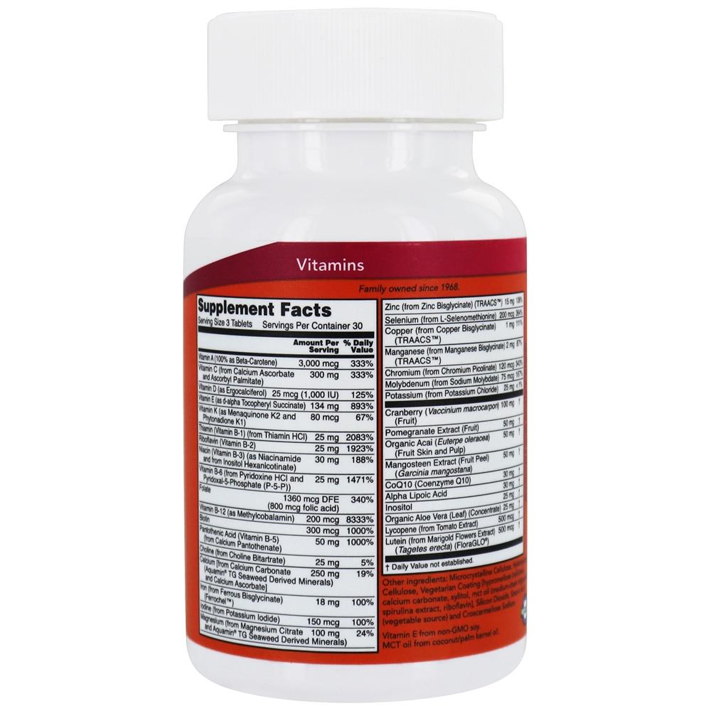 Vitamina Múltipla Eve Mulher - 90 Tablets NOW Foods - Imagem 2