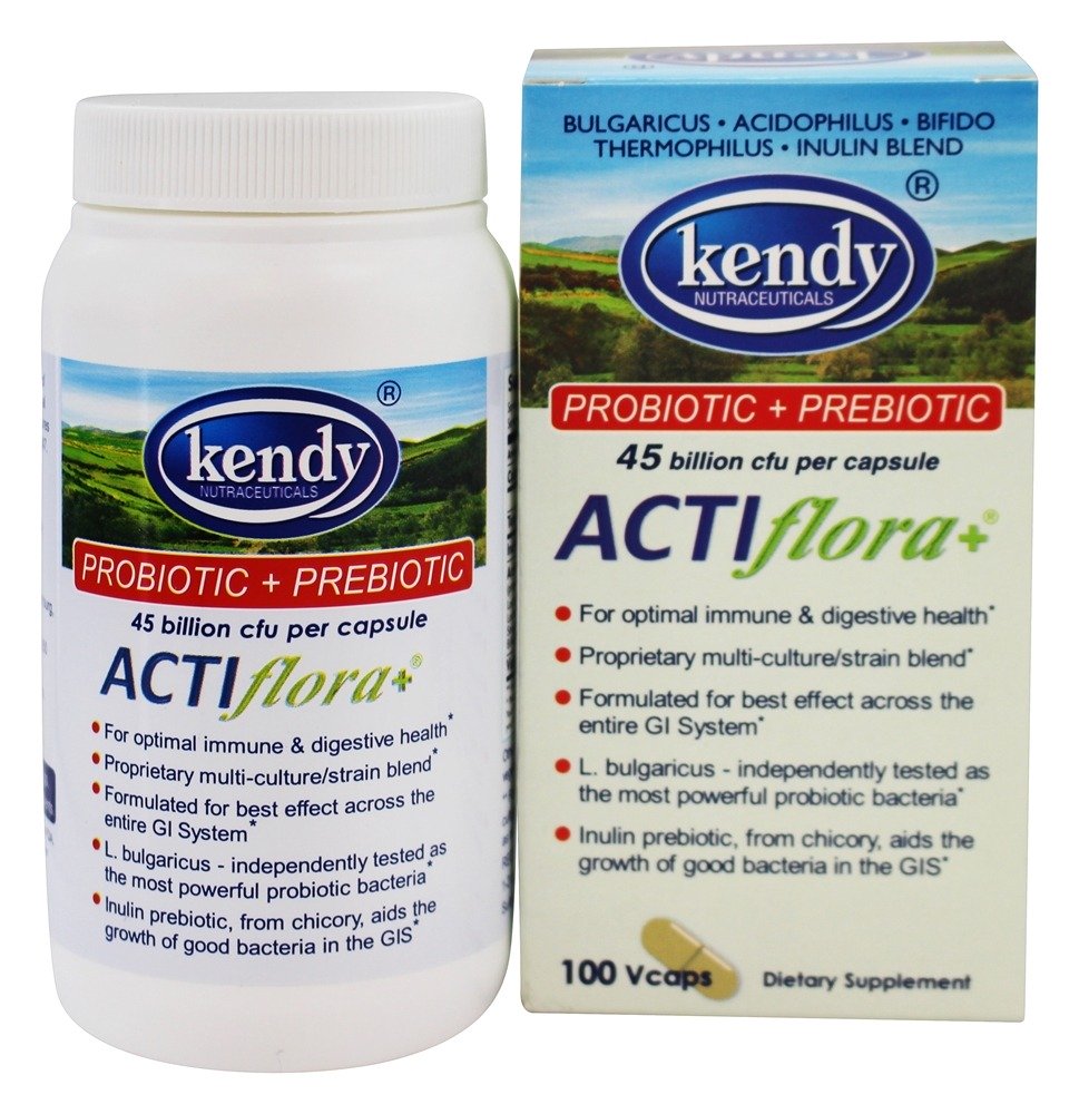 Probiotic + Prebiótico ACTIflora + para saúde imunológica e digestiva 45 Bilhões de UFC - 100 Cápsula (s) vegetal (s) Kendy USA
