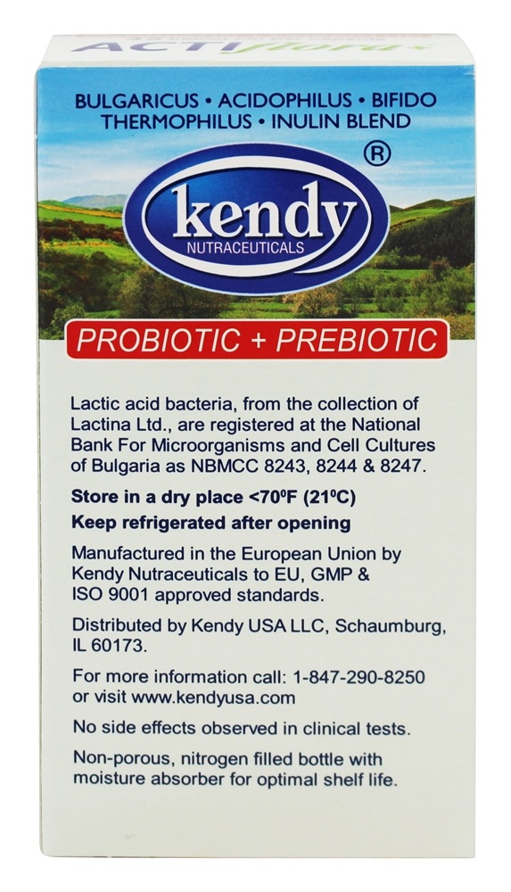 Probiotic + Prebiótico ACTIflora + para saúde imunológica e digestiva 45 Bilhões de UFC - 100 Cápsula (s) vegetal (s) Kendy USA - Imagem 3