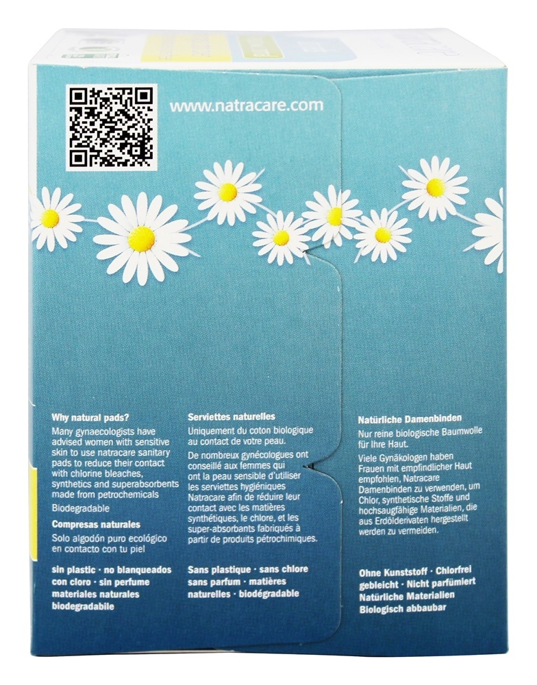 Algodão Natural Feminino Extremista Almofadas Regular com Asas - 14 Almofadas Natracare - Imagem 2