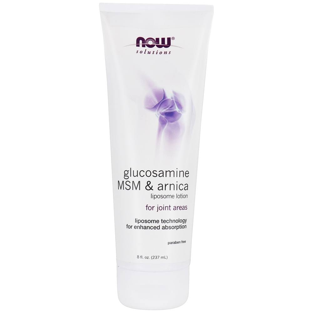 NOW Solutions Glucosamina MSM e loção para lipossomas de arnica - 8 fl. oz. NOW Foods