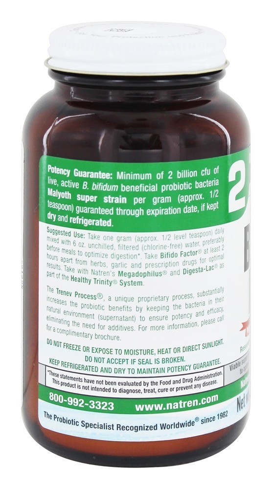 Bifido Fator Probiotic Laticínio Livre Pó - 3 oz. Natren - Imagem 3