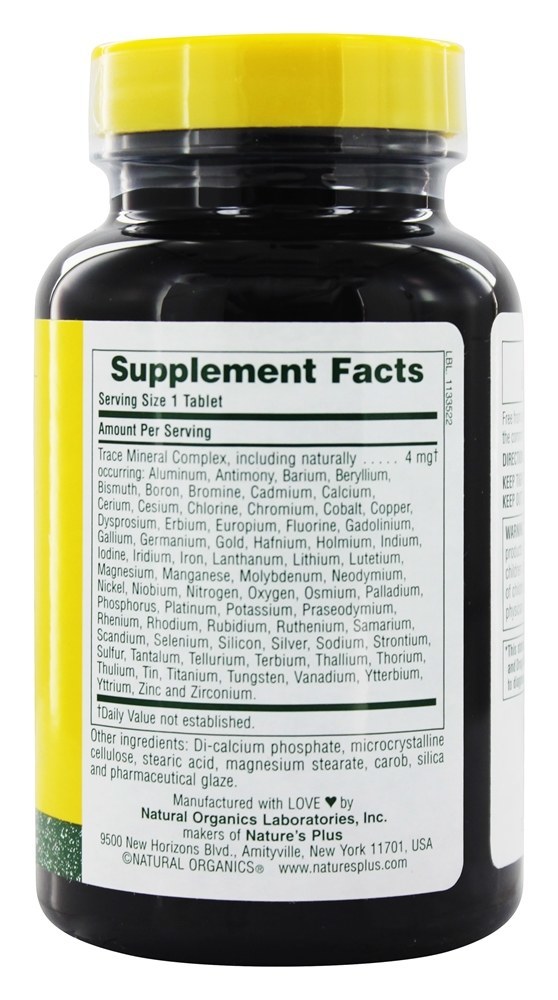Traçar-Min Múltiplas Traçar Minerais - 180 Tablets Natures Plus - Imagem 2