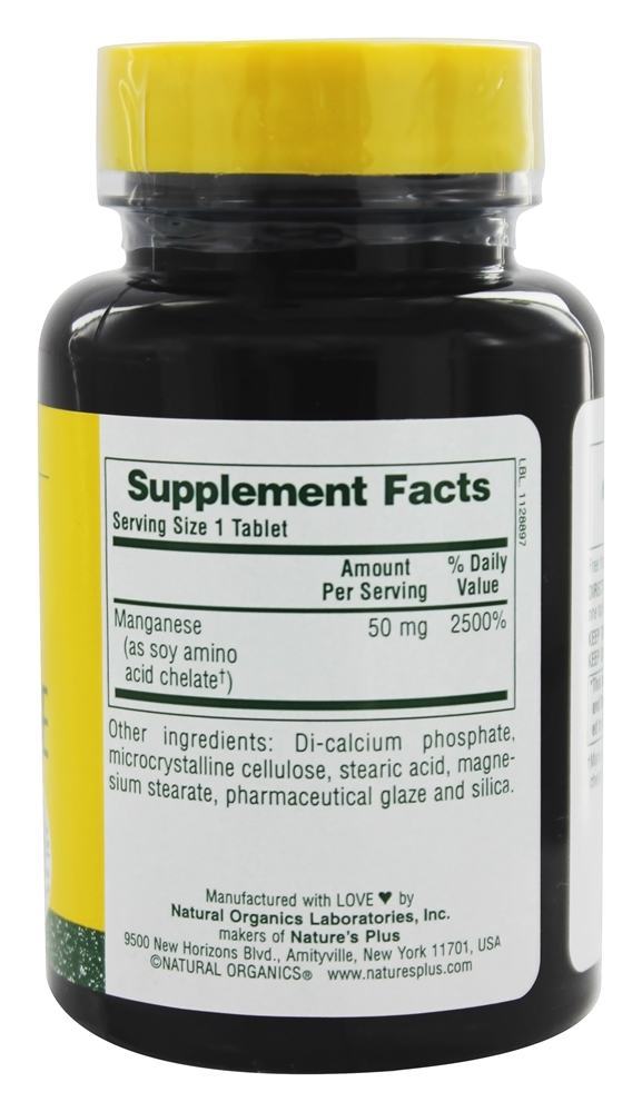 Manganês 50 mg. - 90 Tablets Natures Plus - Imagem 3