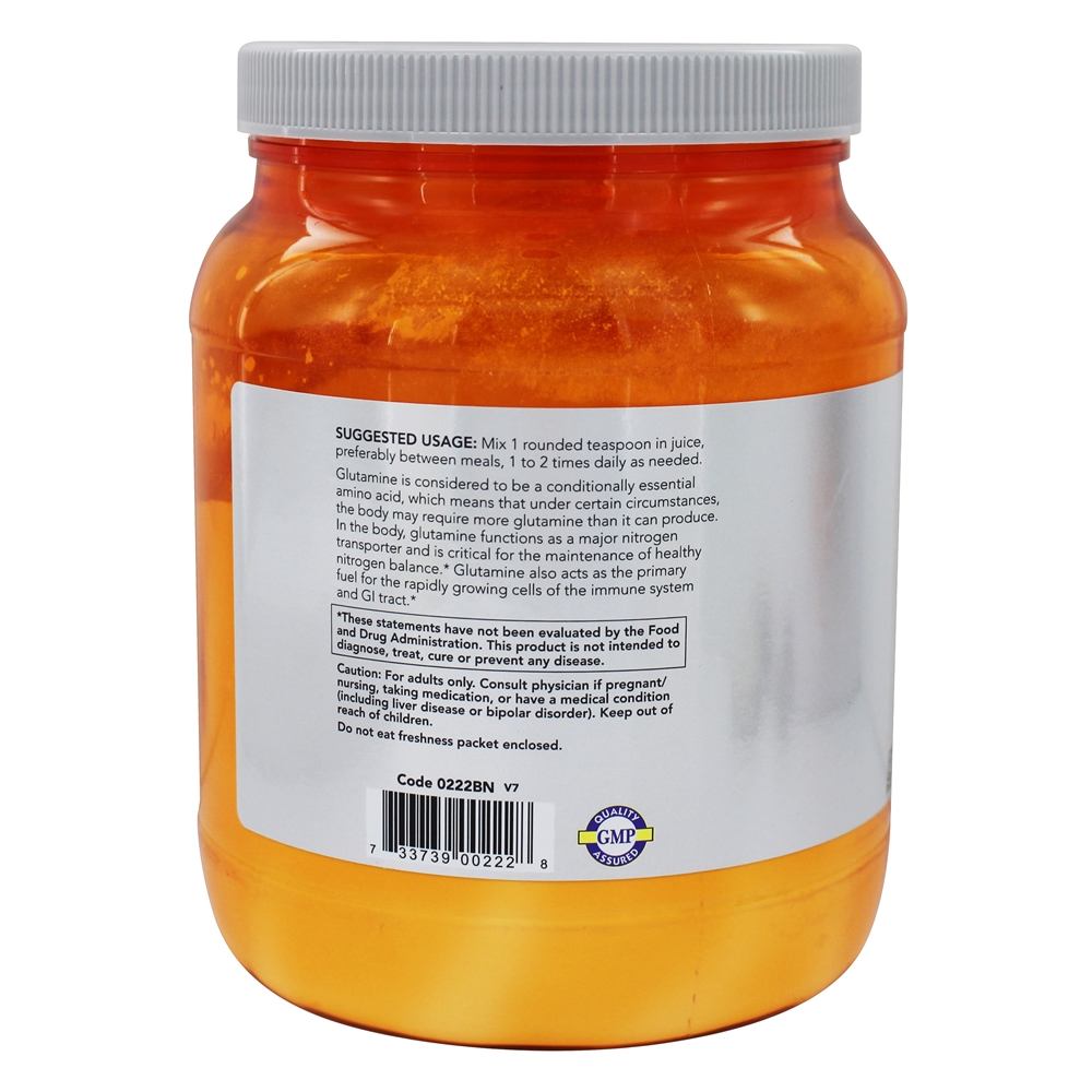 NOW Sports L-Glutamine Powder Aminoácidos - 35.3 oz. NOW Foods - Imagem 3
