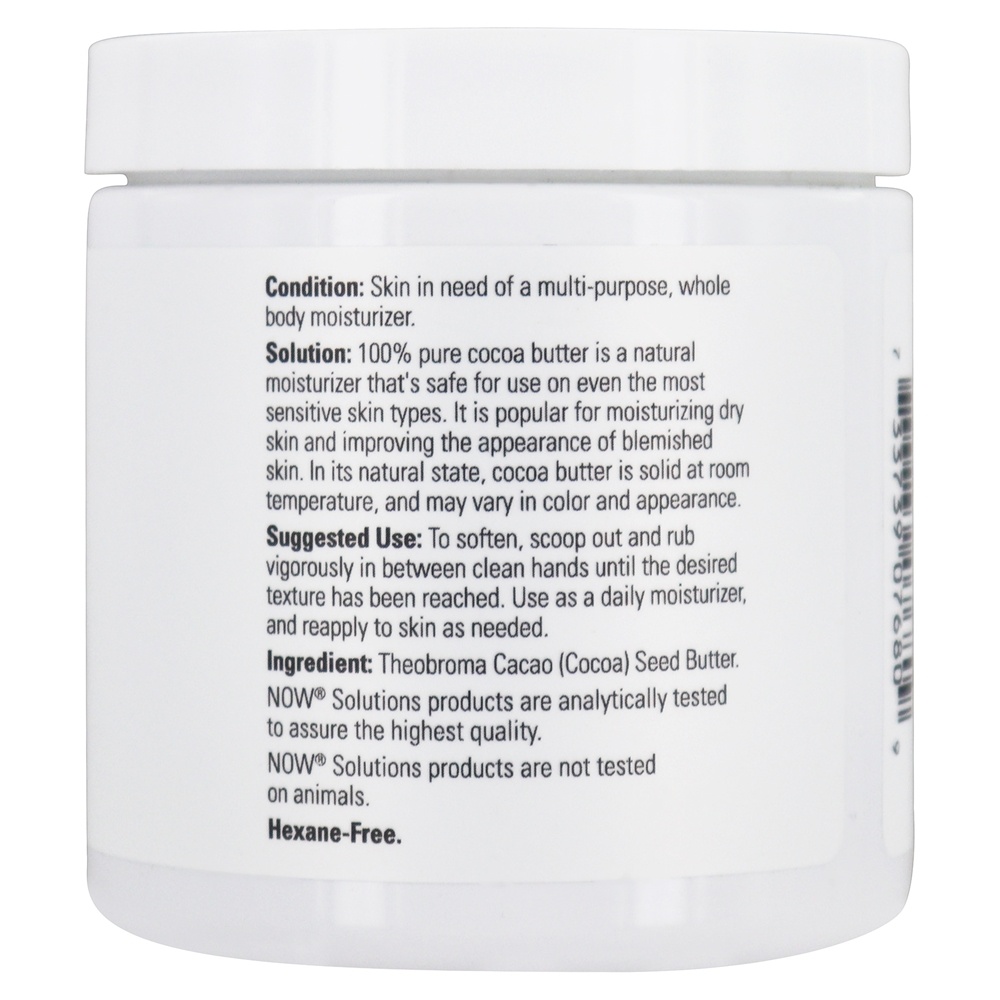 NOW Solutions Manteiga De Cacau - 7 oz. NOW Foods - Imagem 2