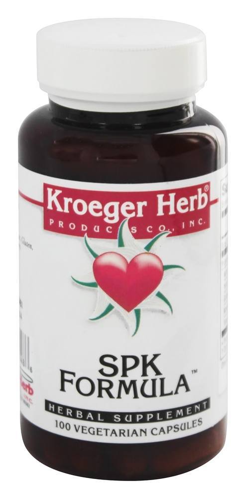 Combinações de ervas SPK Formula - Cápsulas 100 (anteriormente Spiro Kete) Kroeger Herbs