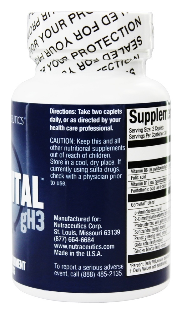 Gerovital Gh3 - 60 Cápsulas Nutraceutics - Imagem 3