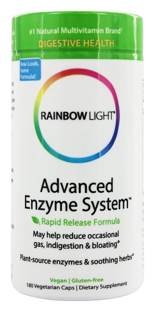 Sistema Enzimático Avançado - Cápsulas vegetarianas 180 Rainbow Light