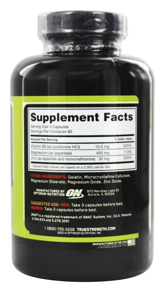 ZMA - Cápsulas 180 Optimum Nutrition - Imagem 2
